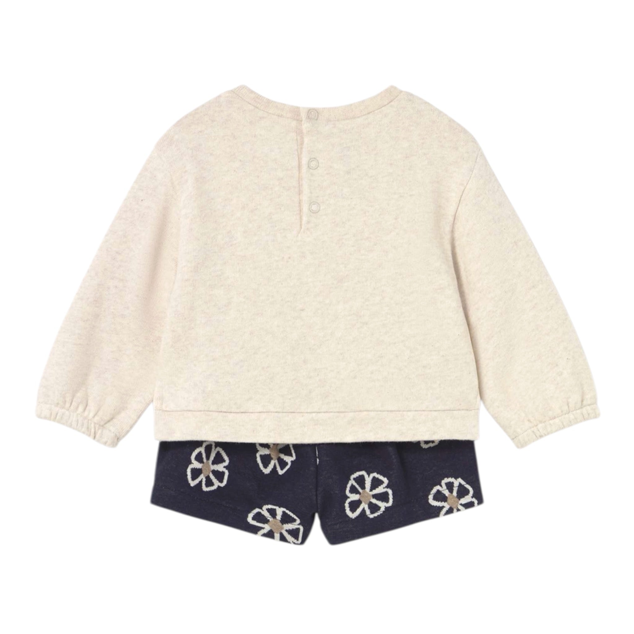Mayoral Completo 2 Pezzi Felpa-Short Beige per Neonata 2262 BEIGE MAYORAL 