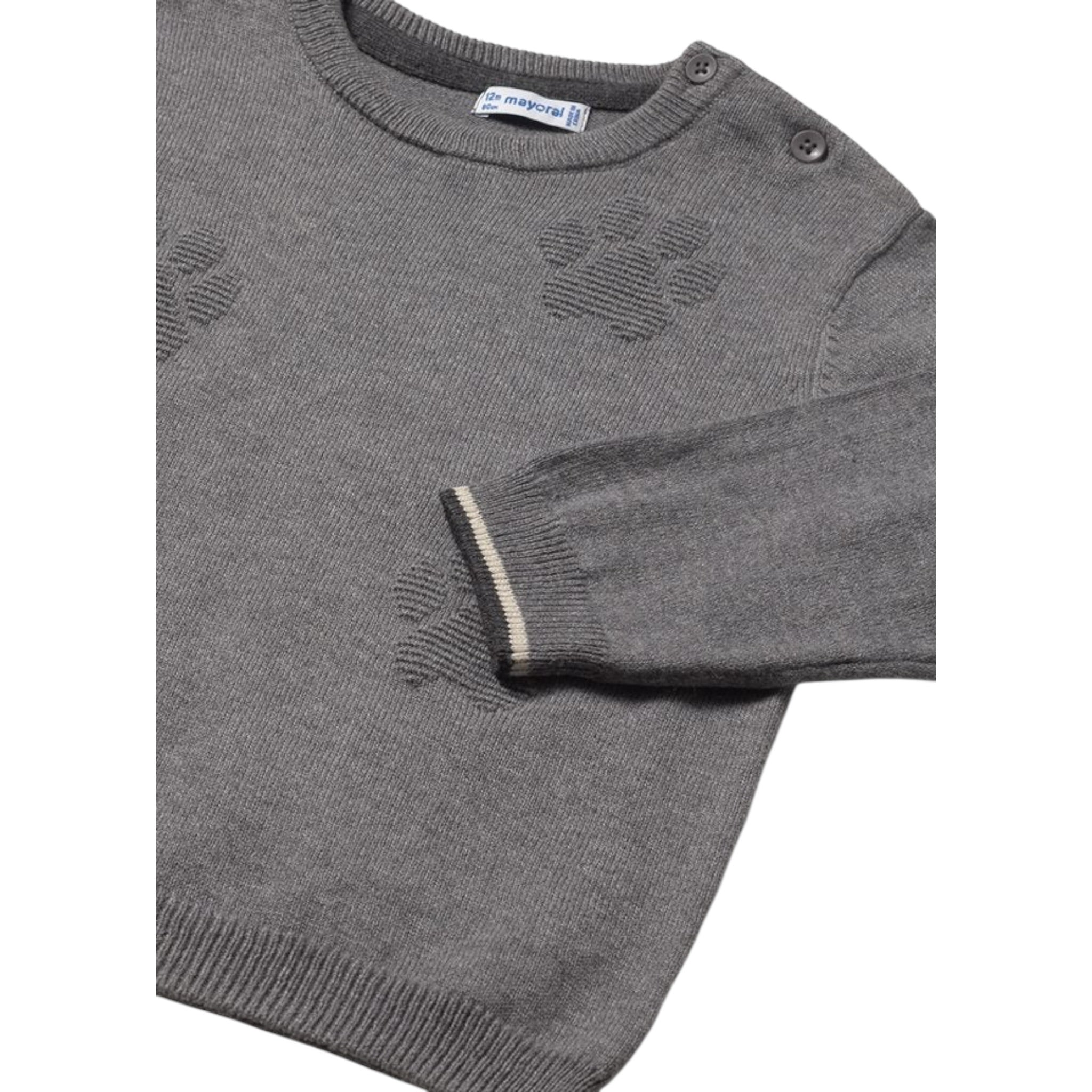 Mayoral Maglia Girocollo tinta unita Grigio per Neonato 2347 GRIGIO MAYORAL 