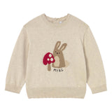 Mayoral Maglia Girocollo tinta unita con Ricami Beige per Neonata 2354 BEIGE MAYORAL 