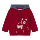 Mayoral Felpa tinta unita con Zip E Cappuccio Rosso per Neonato 24288 ROSSO MAYORAL 
