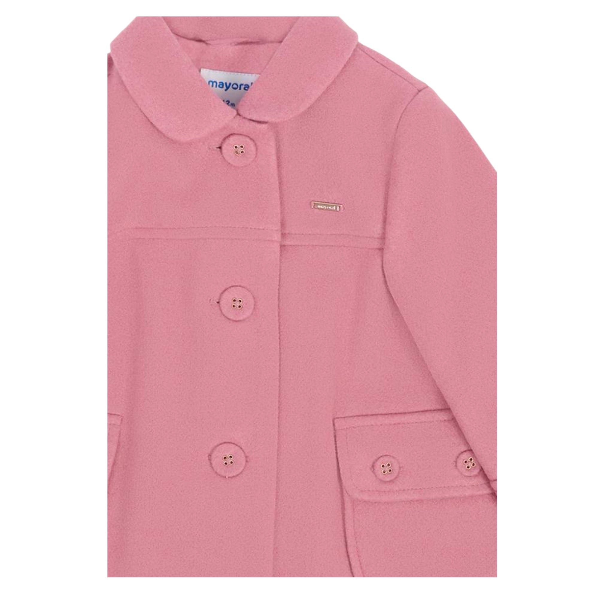 Mayoral Cappotto tinta unita Rosa per Neonata 2433 ROSA MAYORAL 