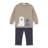 Mayoral Completo 2Pz Maglia-Pantalone Beige/Blu per Neonato 2515 BEIGE/BLU MAYORAL 