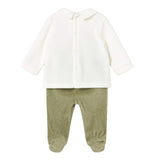 Mayoral Completo 2Pz Ghettina-Maglia In Ciniglia Verde/Bianco per Neonato 2562 VERDE/BIANCO MAYORAL 