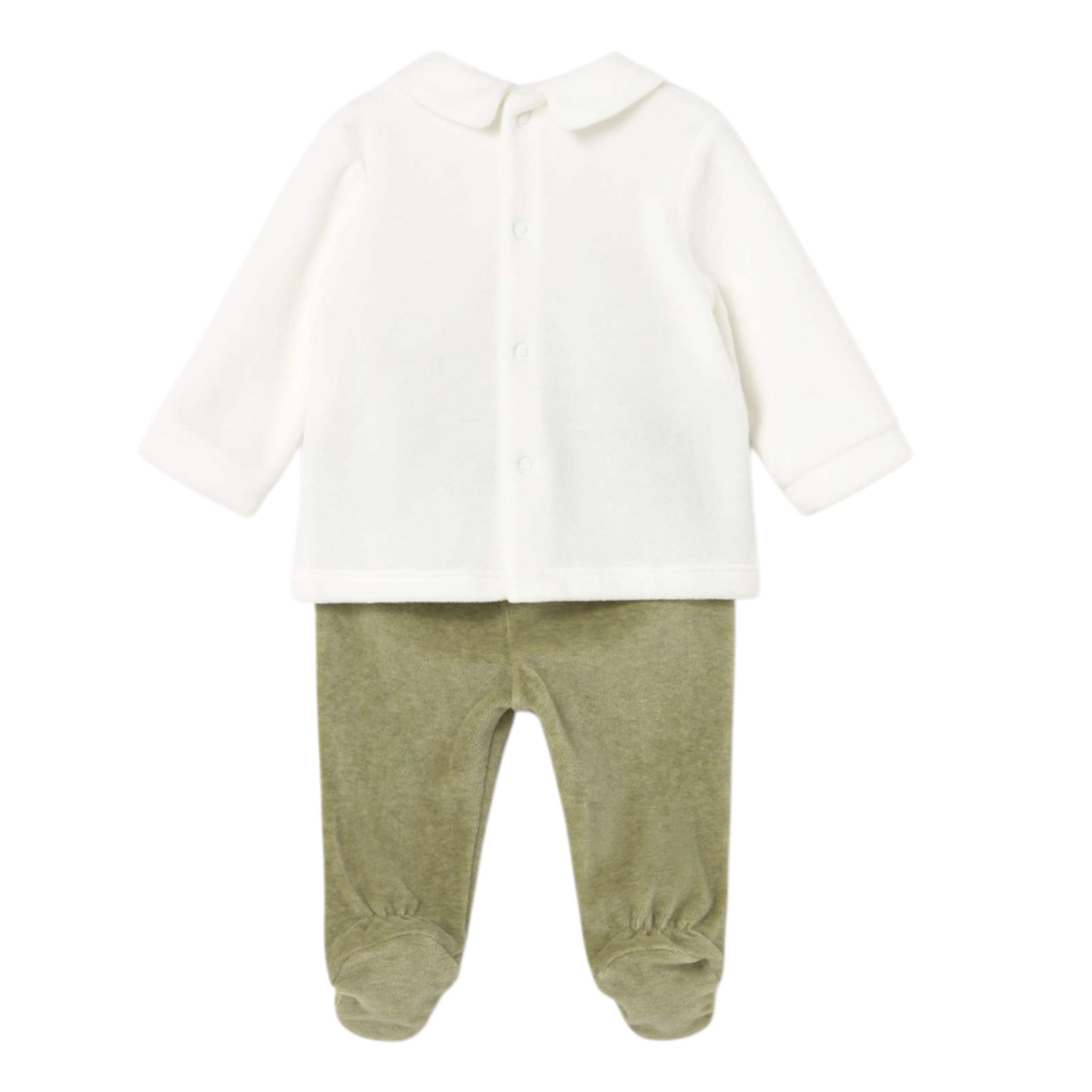 Mayoral Completo 2Pz Ghettina-Maglia In Ciniglia Verde/Bianco per Neonato 2562 VERDE/BIANCO MAYORAL 