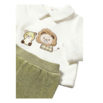 Mayoral Completo 2Pz Ghettina-Maglia In Ciniglia Verde/Bianco per Neonato 2562 VERDE/BIANCO MAYORAL 