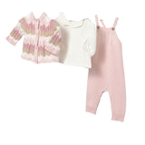 Mayoral Completo 3 Pezzi Cardigan-Salopette-Shirt Rosa per Neonata 2604 ROSA MAYORAL 
