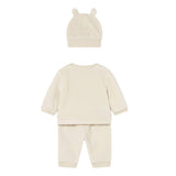 Mayoral Completo 3 Pezzi Felpa-Pantalone-Cappello Beige per Neonato 2624 BEIGE MAYORAL 