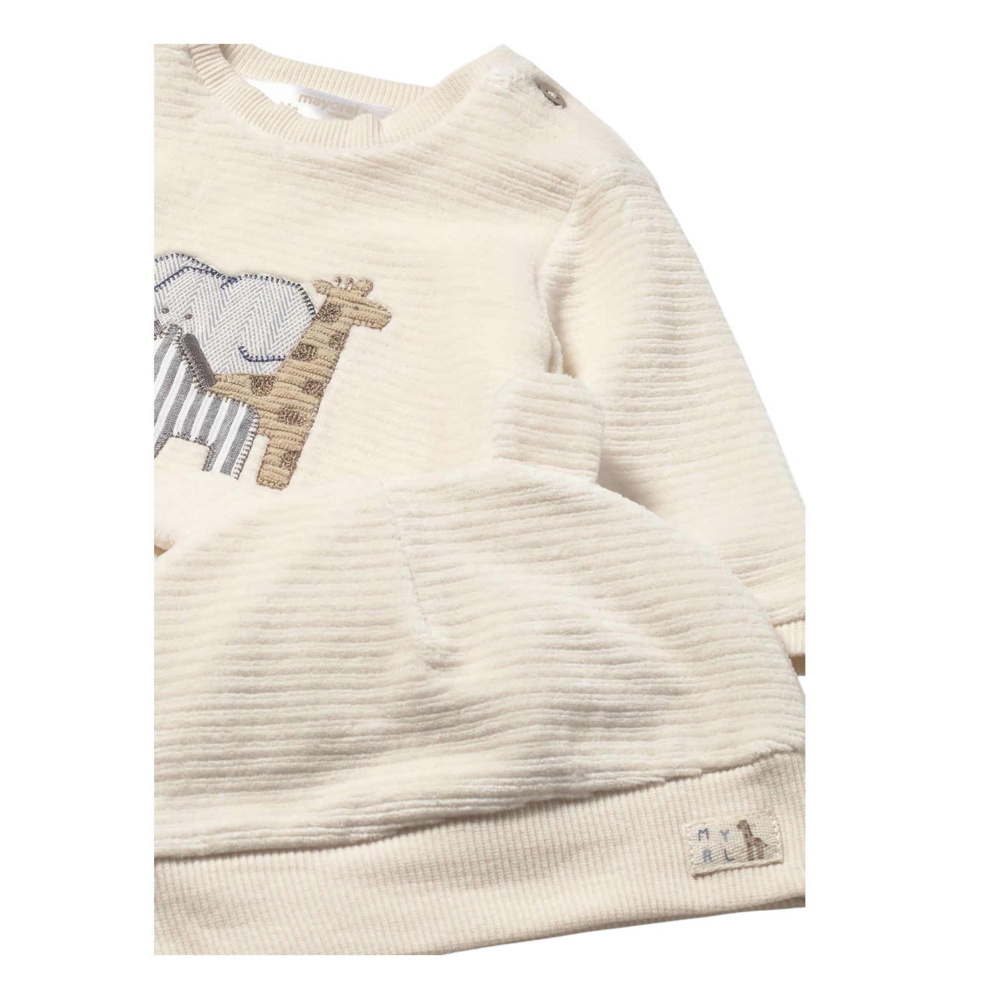 Mayoral Completo 3 Pezzi Felpa-Pantalone-Cappello Beige per Neonato 2624 BEIGE MAYORAL 