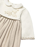 Mayoral Abito Bicolore con Stampa Panna/Beige per Neonata 2804 PANNA/BEIGE MAYORAL 