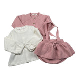 Mayoral Completo 3 Pezzi Shirt-Salopette-Cardigan Rosa per Neonata 2811 ROSA MAYORAL 