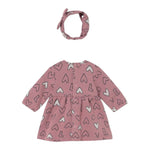Mayoral Abito Set con Fascia tinta unita con Stampa Rosa per Neonata 2825 ROSA MAYORAL 
