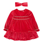 Mayoral Abito tinta unita Set con Fascia Rosso per Neonata 2904 ROSSO MAYORAL 