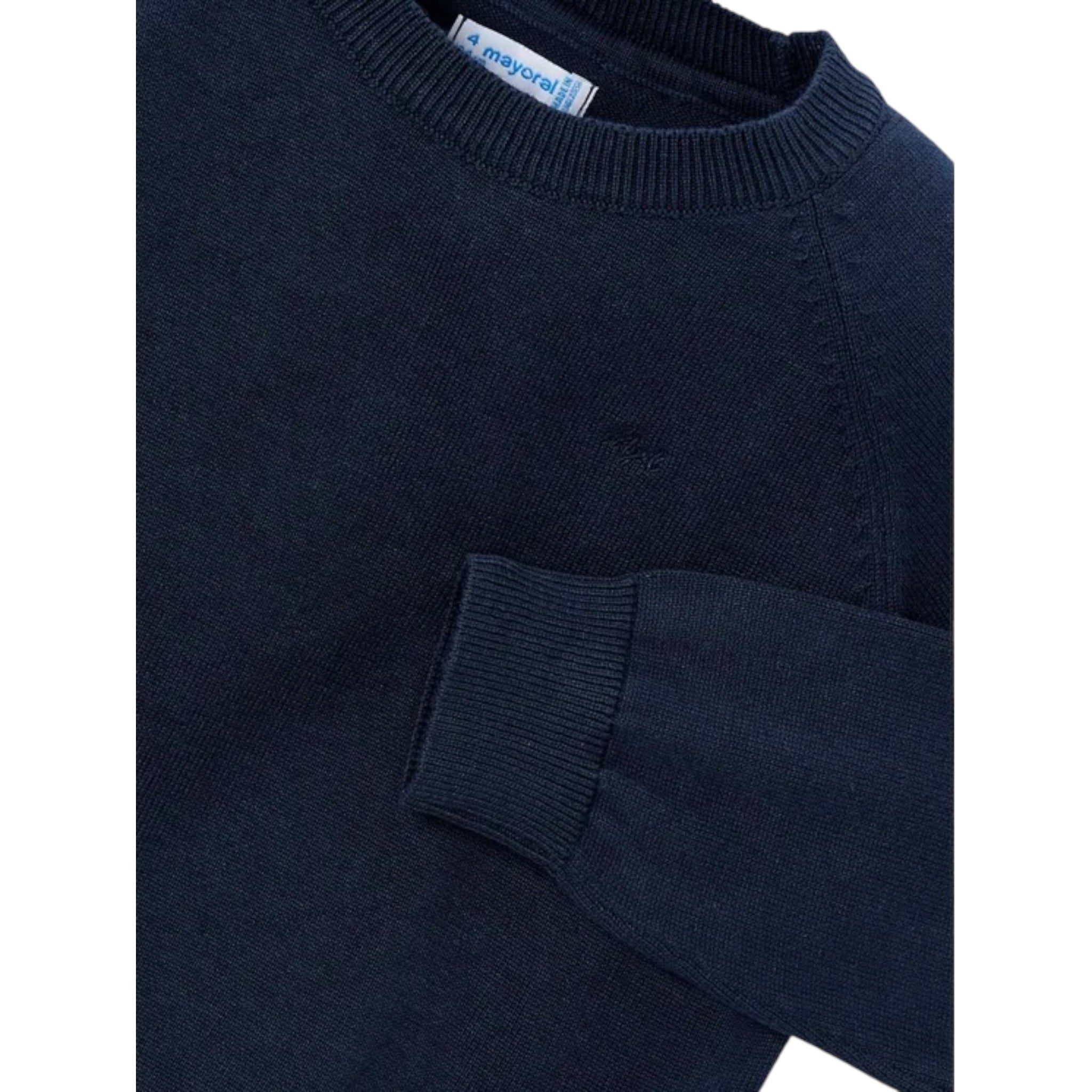 Mayoral Maglia tinta unita Girocollo Blu per Neonato 323N BLU MAYORAL 