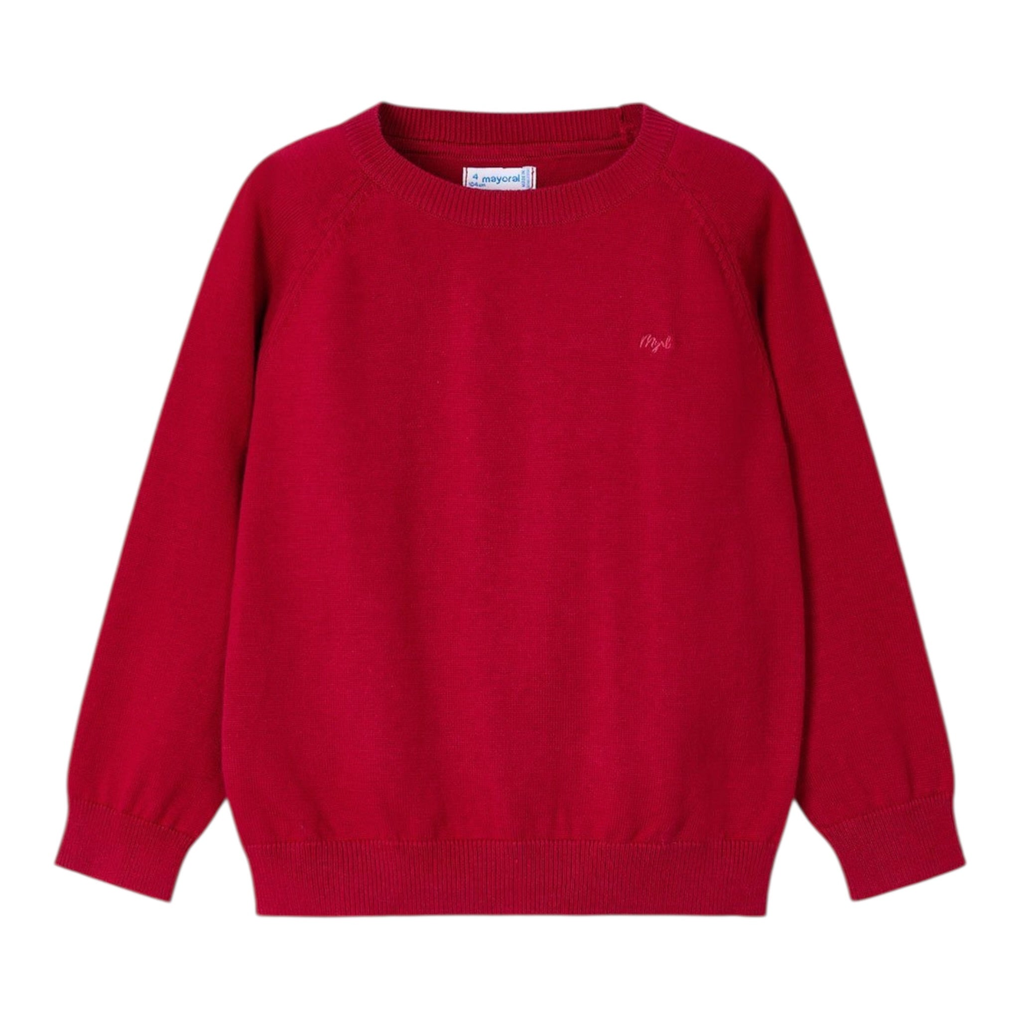 Mayoral Maglia tinta unita Girocollo Rosso per Bambino 323 ROSSO MAYORAL 