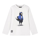 Mayoral Shirt tinta unita Girocollo con Stampa Bianco per Bambino 4083 BIANCO MAYORAL 