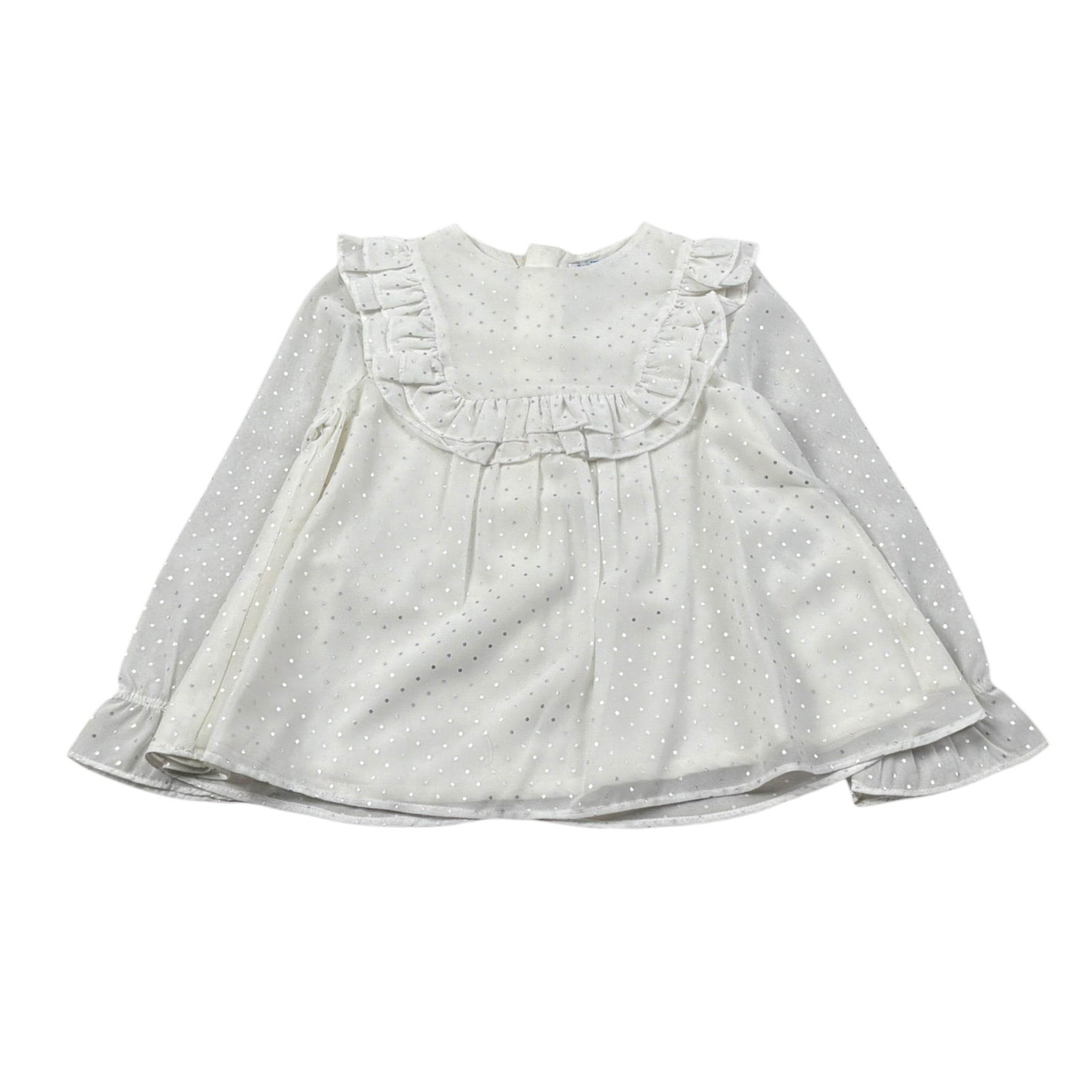 Mayoral Camicia Manica Lunga tinta unita Bianco per Bambina 4103 BIANCO MAYORAL 