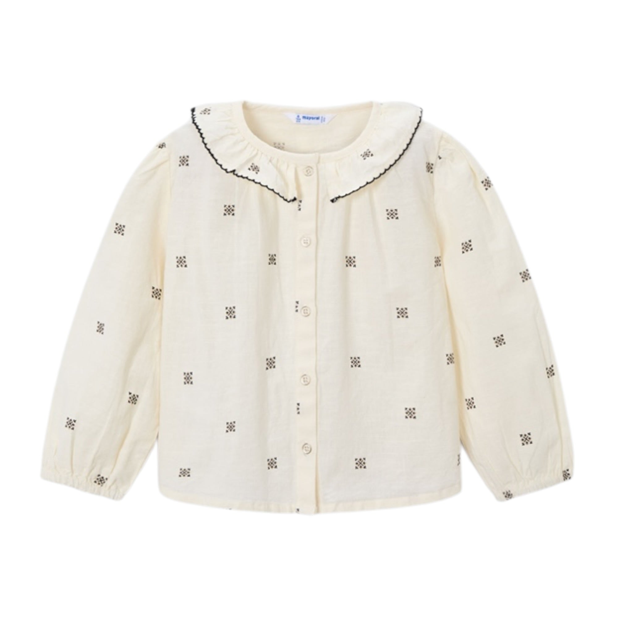 Mayoral Camicia Manica Lunga tinta unita Panna per Bambina 4132 PANNA MAYORAL 