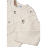 Mayoral Maglia Girocollo tinta unita con Ricami Panna per Bambina 4302 PANNA MAYORAL 