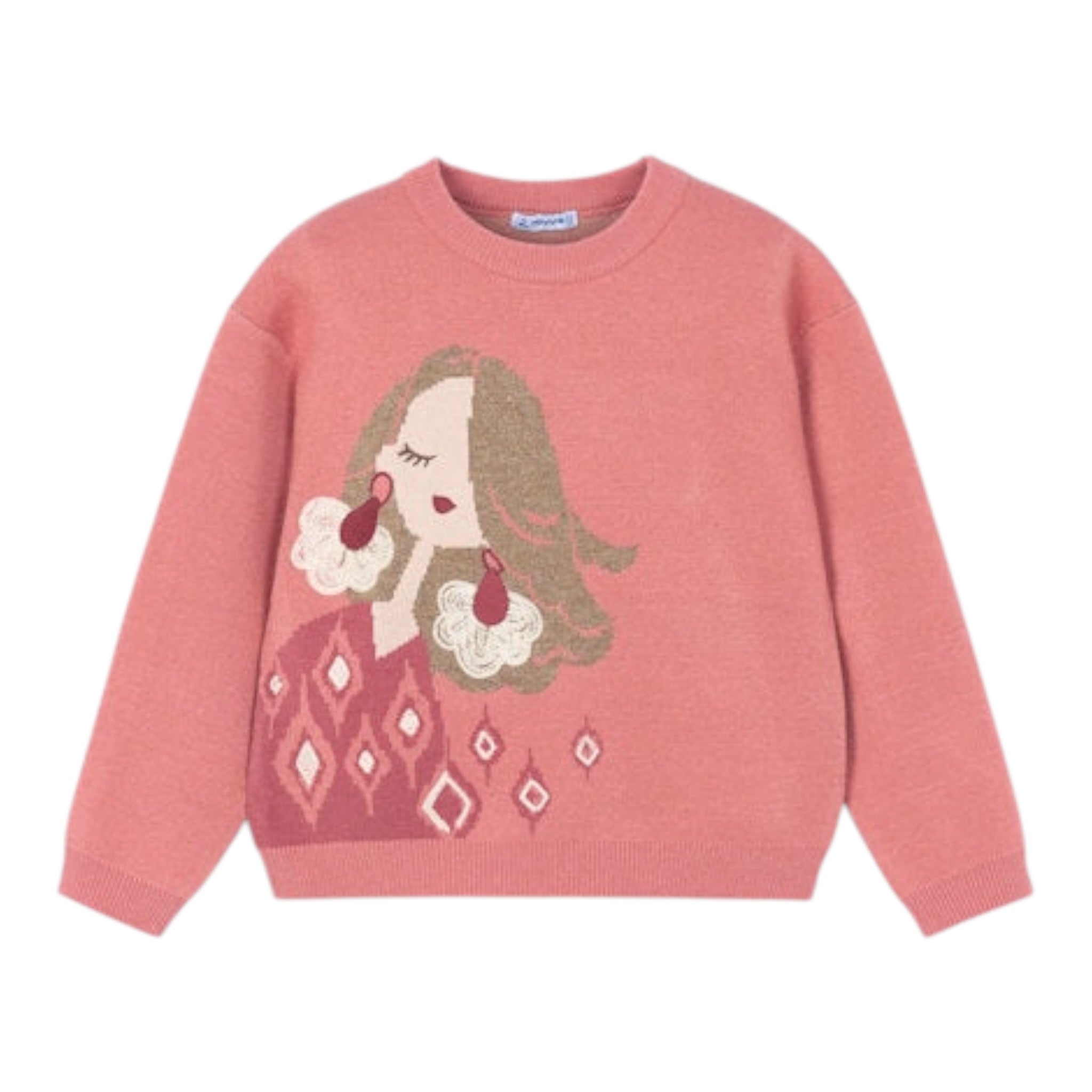 Mayoral Maglia tinta unita con Stampa Arancione per Bambina 4303 ARANCIONE MAYORAL 