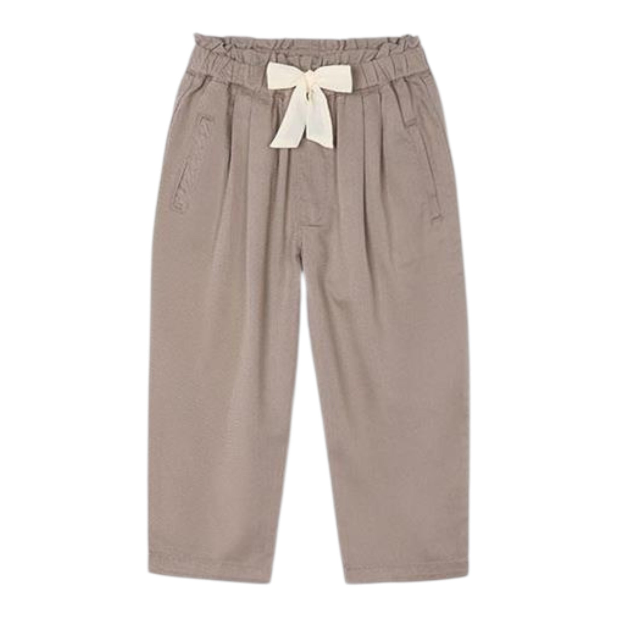 Mayoral Pantalone tinta unita con Elastico In Vita Fango per Bambina 4577 FANGO MAYORAL 