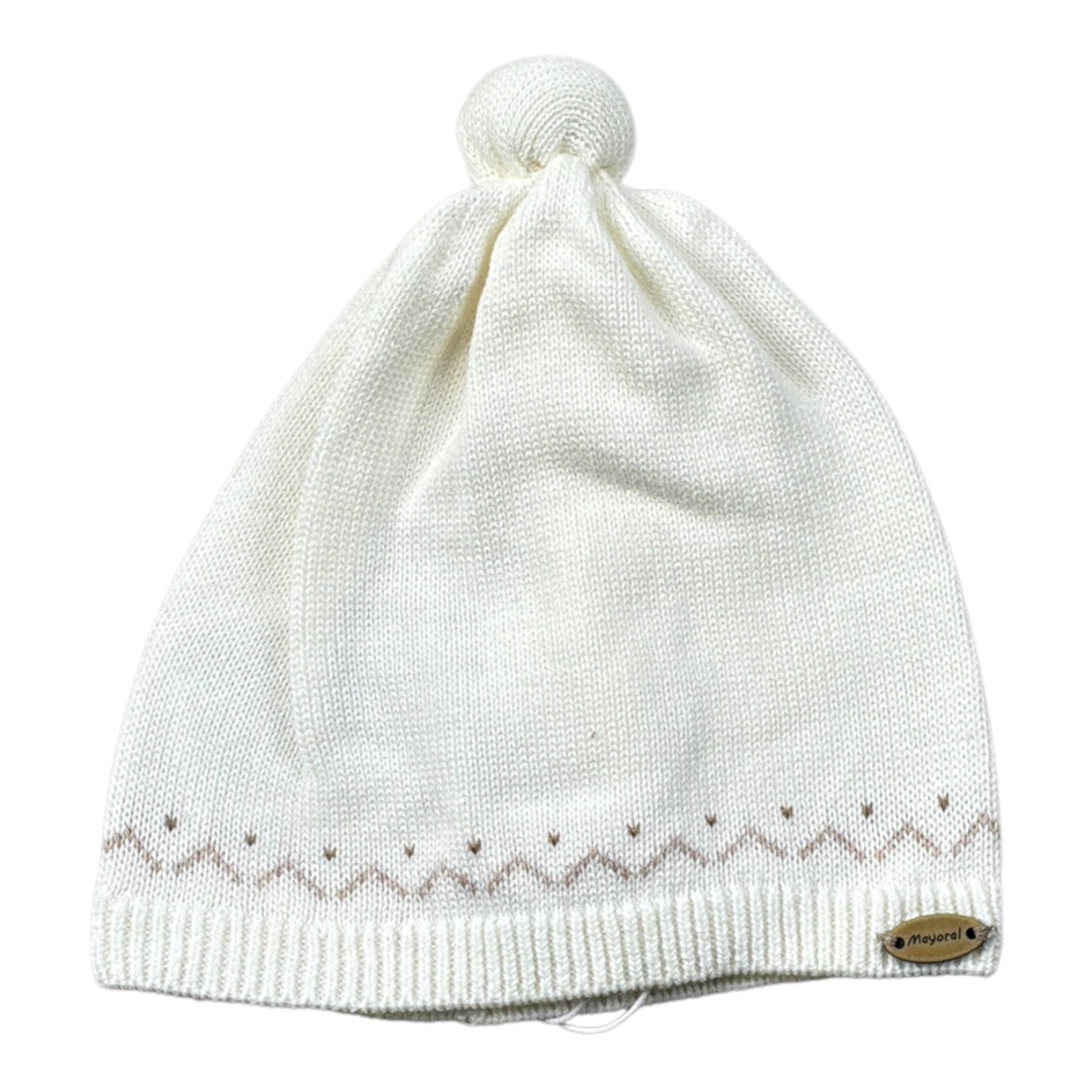 Mayoral Cappello tinta unita con Pon Pon Panna per Neonato 9936 PANNA MAYORAL 