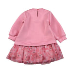 Meilisa Bai Abito tinta unita con Tulle E Stampa Rosa per Neonata FFL6691 ROSA MEILISA BAI 
