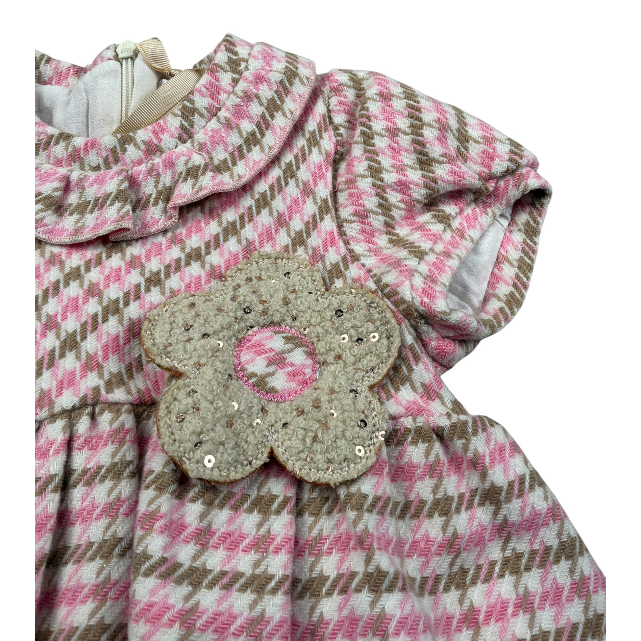 Meilisa Bai Abito Mezza Manica Stampa Fantasia Rosa per Neonata FL5953 ROSA MEILISA BAI 