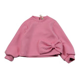 Meilisa Bai Completo 2Pz Felpa tinta unita con Fiocco-Gonna Rosa per Neonata FL6693 ROSA MEILISA BAI 