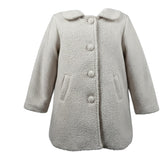 Meilisa Bai Cappotto tinta unita con Colletto Rosa per Bambina FL6842 ROSA MEILISA BAI 