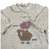 Melby Tutina tinta unita con Stampa Beige per Neonata 25N3131 BEIGE MELBY 