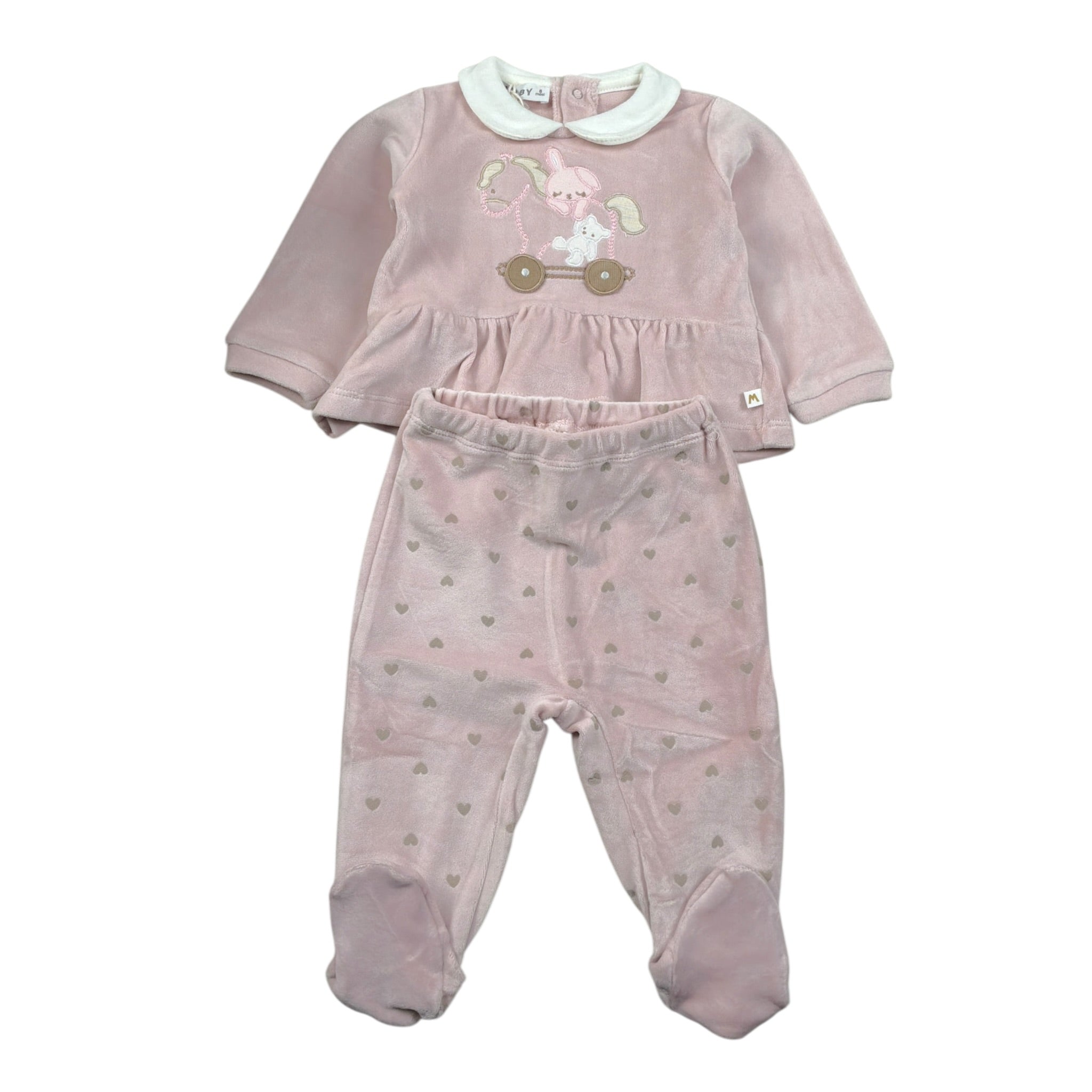 Melby Completo 2Pz Maglia-Ghettina tinta unita Rosa per Neonata 25Q0261 ROSA MELBY 