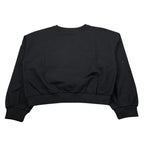 Met Felpa Chiusa Girocollo con Stampa Nero per Bambina FLMT NERO MET 
