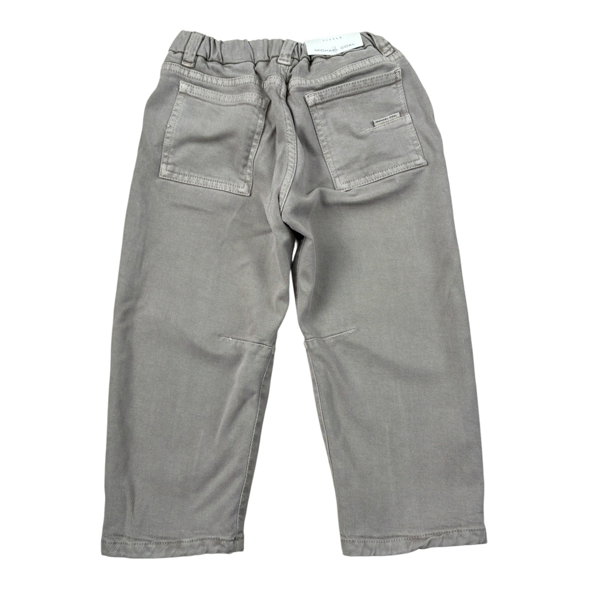 Michael Coal Pantalone tinta unita con Elastico In Vita Grigio per Bambino 2989F25 GRIGIO MICHAEL COAL 