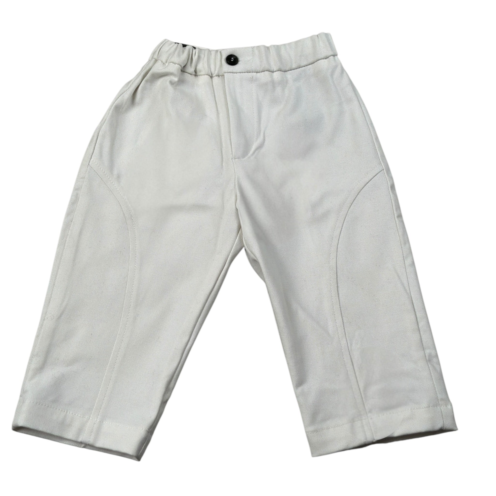 Michael Coal Pantalone tinta unita con Elastico In Vita Bianco per Neonato 3211F25N BIANCO MICHAEL COAL 