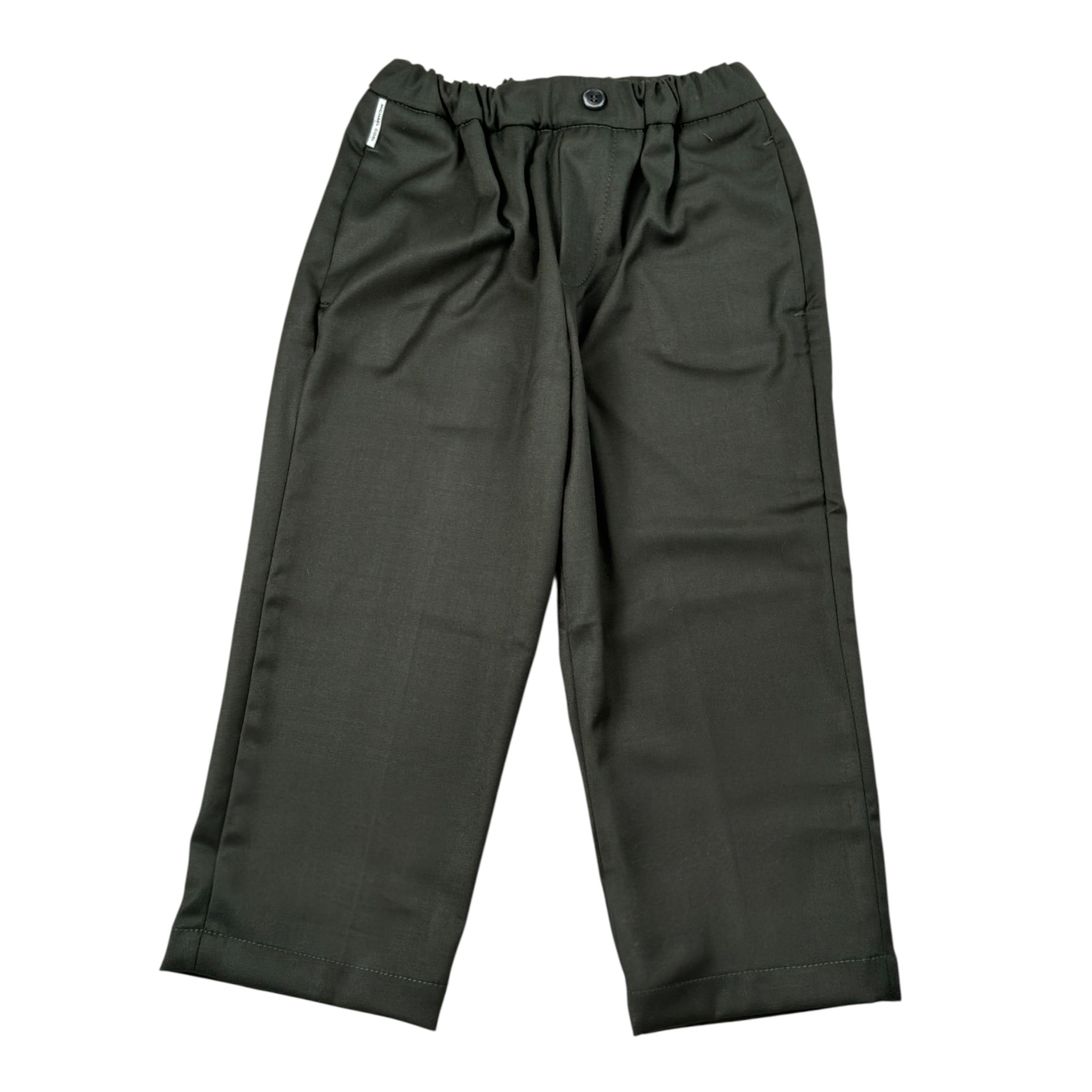 Michael Coal Pantalone tinta unita con Elastico In Vita Verde per Bambino RBP25227PAX VERDE MICHAEL COAL 