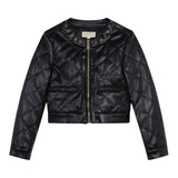 Michael Kors Giubbino In Ecopelle tinta unita Nero per Bambina R30189 NERO MICHAEL KORS 