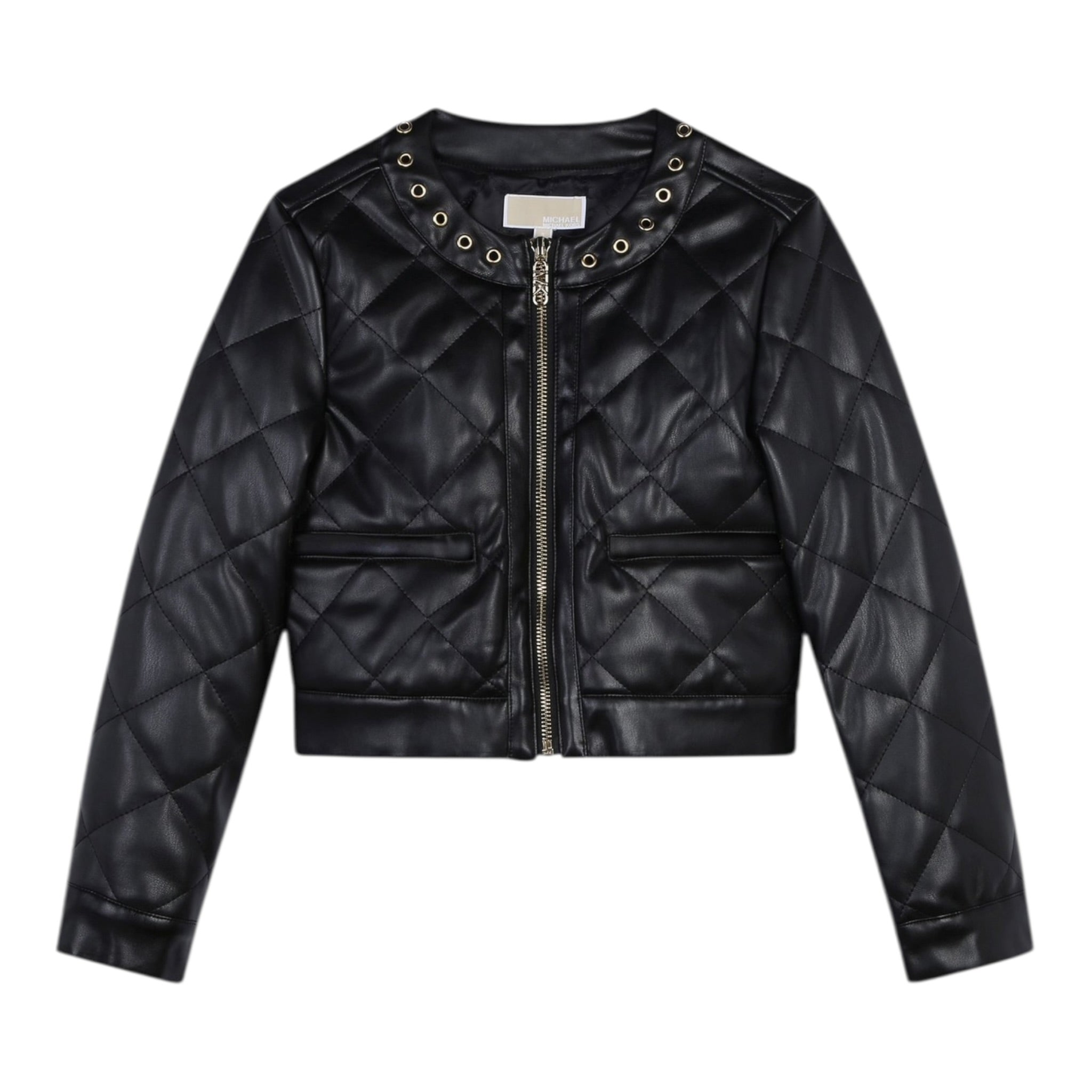 Michael Kors Giubbino In Ecopelle tinta unita Nero per Bambina R30189 NERO MICHAEL KORS 