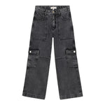 Michael Kors Jeans tinta unita con Girovita Regolabile Nero per Bambina R30451 NERO MICHAEL KORS 
