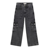 Michael Kors Jeans tinta unita con Girovita Regolabile Nero per Bambina R30451 NERO MICHAEL KORS 