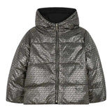 Michael Kors Giubbino Modello Reversibile con Zip E Cappuccio Nero per Bambina R30456 NERO MICHAEL KORS 