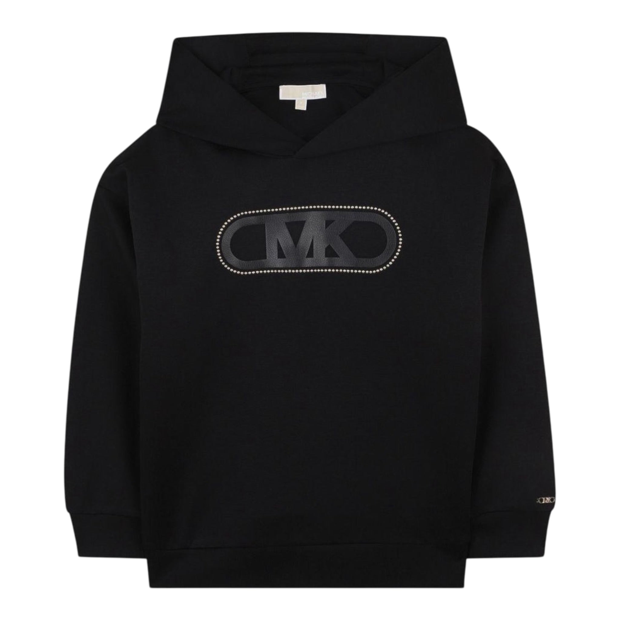 Michael Kors Felpa tinta unita con Stampa E Cappuccio Nero per Bambina R30473 NERO MICHAEL KORS 