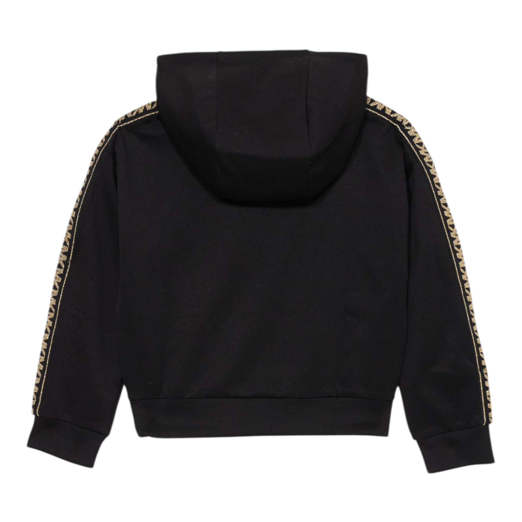 Michael Kors Felpa tinta unita con Profili In Contrasto Nero per Bambina R30478X NERO MICHAEL KORS 