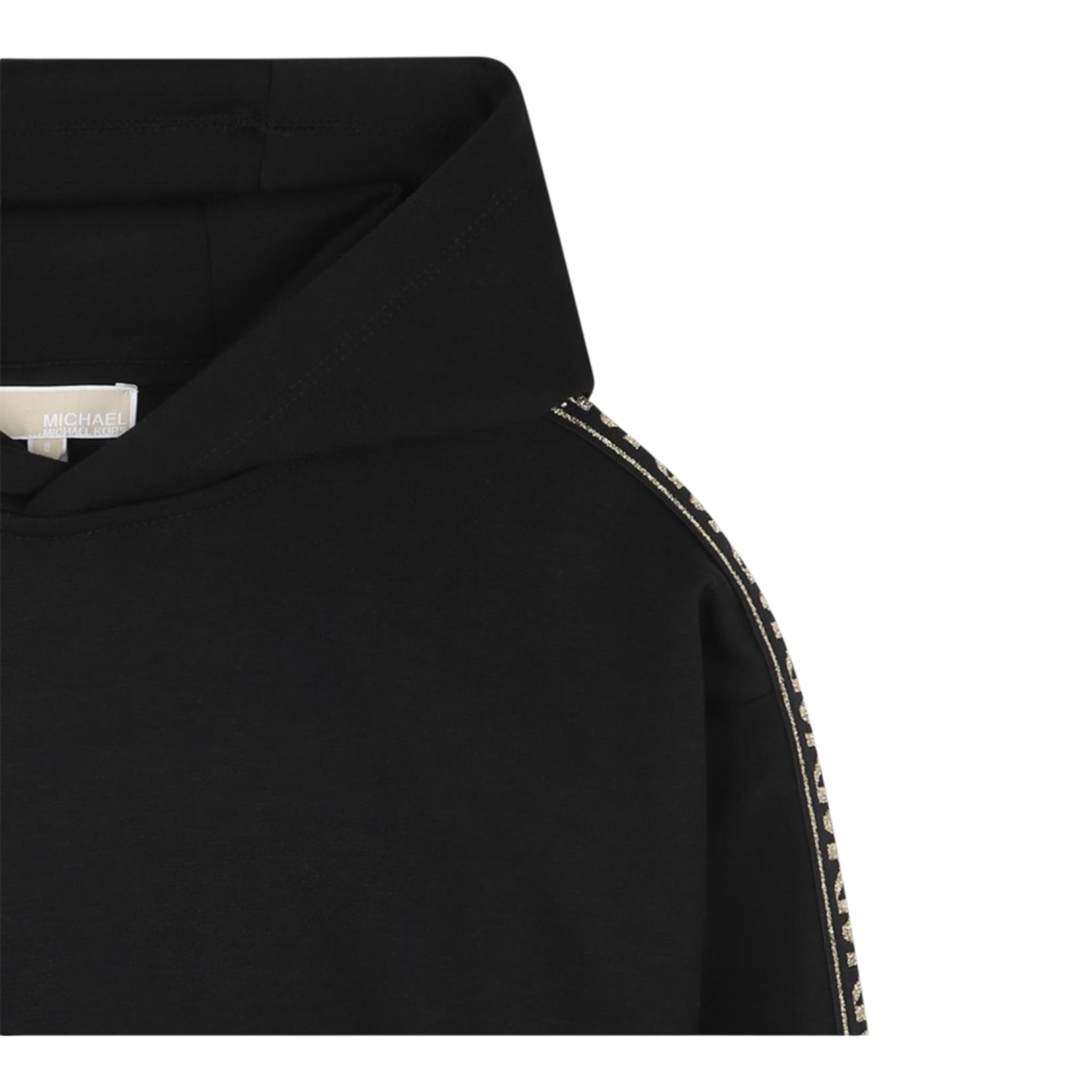 Michael Kors Felpa tinta unita con Profili In Contrasto Nero per Bambina R30478XX NERO MICHAEL KORS 