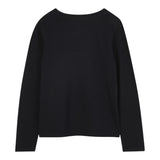 Michael Kors Shirt Girocollo tinta unita con Logo Nero per Bambino R30488JX NERO MICHAEL KORS 