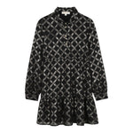 Michael Kors Abito Manica Lunga tinta unita con Loghi Nero per Bambina R30489 NERO MICHAEL KORS 