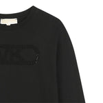 Michael Kors Shirt Girocollo tinta unita con Logo Nero per Bambina R30495 NERO MICHAEL KORS 
