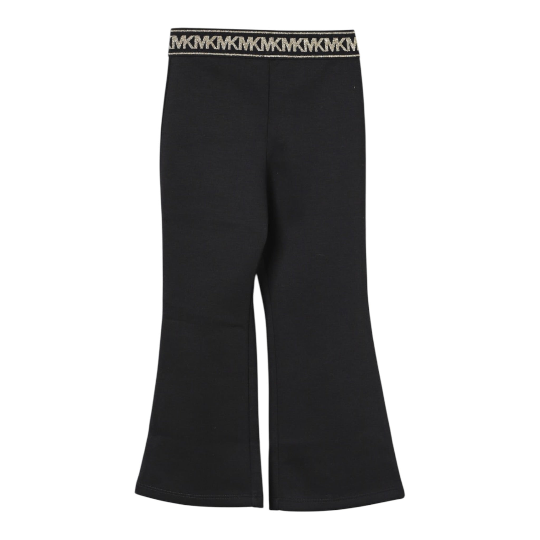 Michael Kors Pantalone tinta unita Modello Zampa con Elastico In Vita Logato Nero per Bambina R30496 NERO MICHAEL KORS 