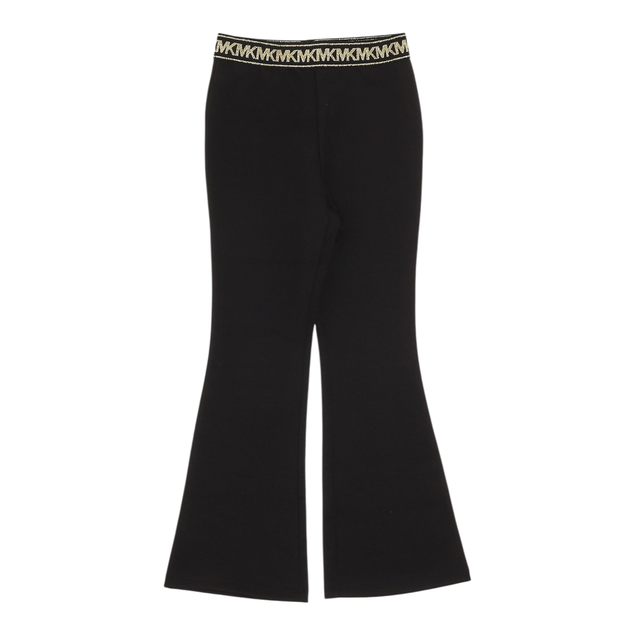 Michael Kors Pantalone tinta unita Modello Zampa con Elastico In Vita Logato Nero per Bambina R30496X NERO MICHAEL KORS 