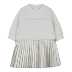 Michael Kors Abito tinta unita con Logo Bianco per Neonata R30509 BIANCO MICHAEL KORS 