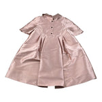 Mimisol Abito tinta unita Mezza Manica con Colletto Rosa per Bambina MFAB664 ROSA MIMISOL 